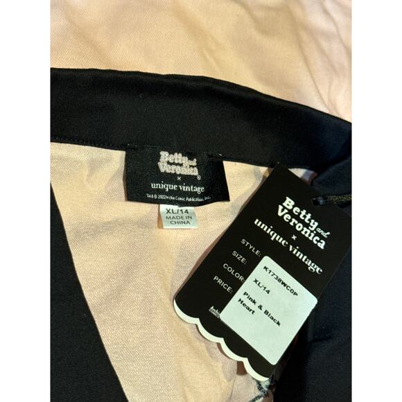 Unique Vintage Betty & Veronica Archies Girls Pink Denim Jacket Coat XL NWT - Picture 5 of 6